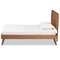 Baxton Studio Aimi Mid-Century Modern Walnut Brown Finished Wood Twin Size Platform Bed 183-11112-11159-Zoro - alternate 5